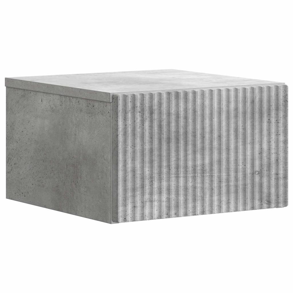 Wall Mounted Nightstand Concrete Grey 33 x 34.5 x 20 cm