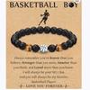 Soccer Football Basketball Baseball Bracelet Gifts for Teen Boys Players Team Son Grandson Brother Nephew Friend, Birthday Gifts