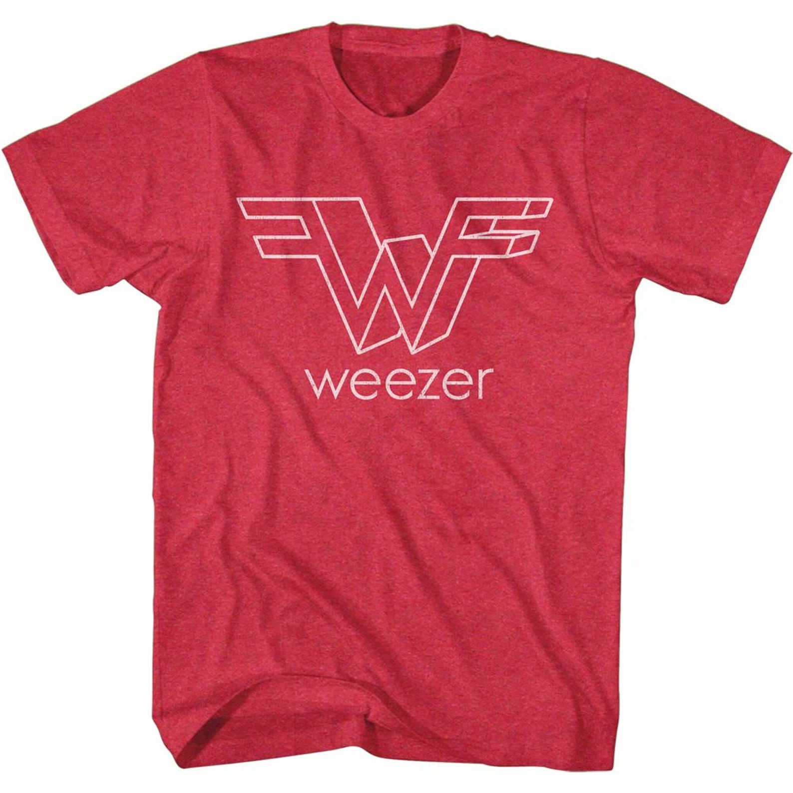 Weezer Whata Weezer Cherry Heather Adult T-Shirt S