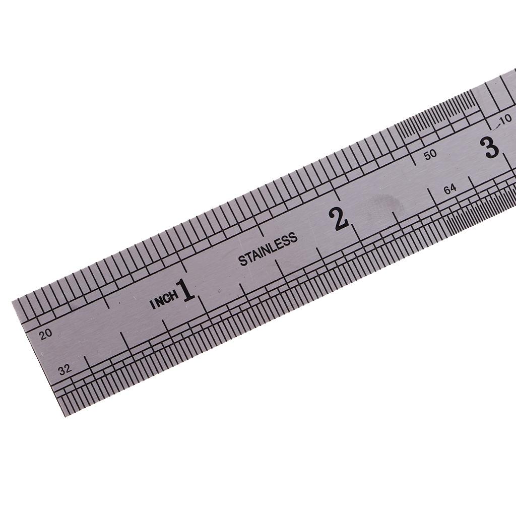 Stainless Steel Straight Ruler English/Metric , Sliver, 15cm