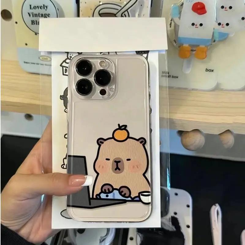Cute Capybara Pattern Case for Samusng Galaxy S25 S24 S23 S22 S21 Ultra Plus S24FE S25Plus A55 A54 A35 A24 A34 A52 A53 5G Cover