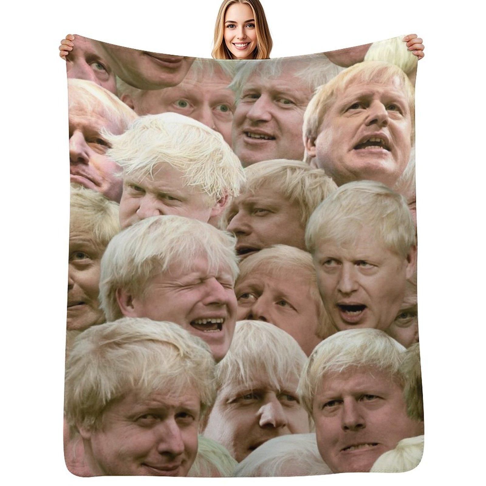 Boris Johnson Throw Blanket Summer Cool Breathable Blanket for Sleeping Size: 75*100cm, Weight: 230 GSM
