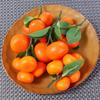 Home Ornaments Imitation Fruits Fruit Display with Fruits and Leaves Party Decor Fake Oranges Tangerine Model Artificial Fruit