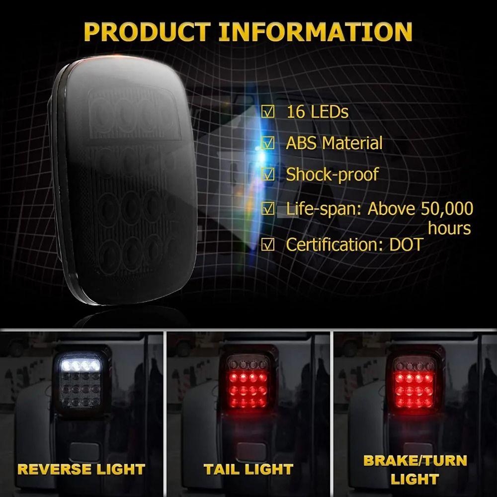 Anti Collision 21LED Truck Clearance Light Square LED Marker Side Light Signal Tail Light  Lorry