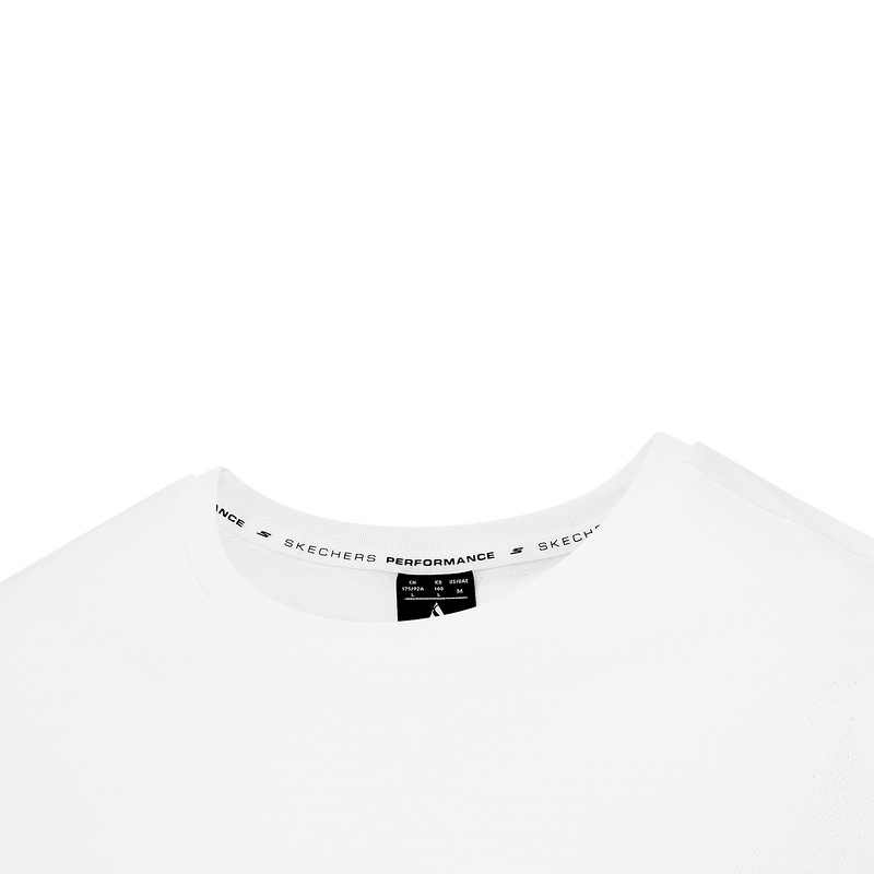 Skechers Comfort Sports Series Casual Versatile Fashion Short Sleeve T-Shirt Men Tops Bright-White P225M020-0019