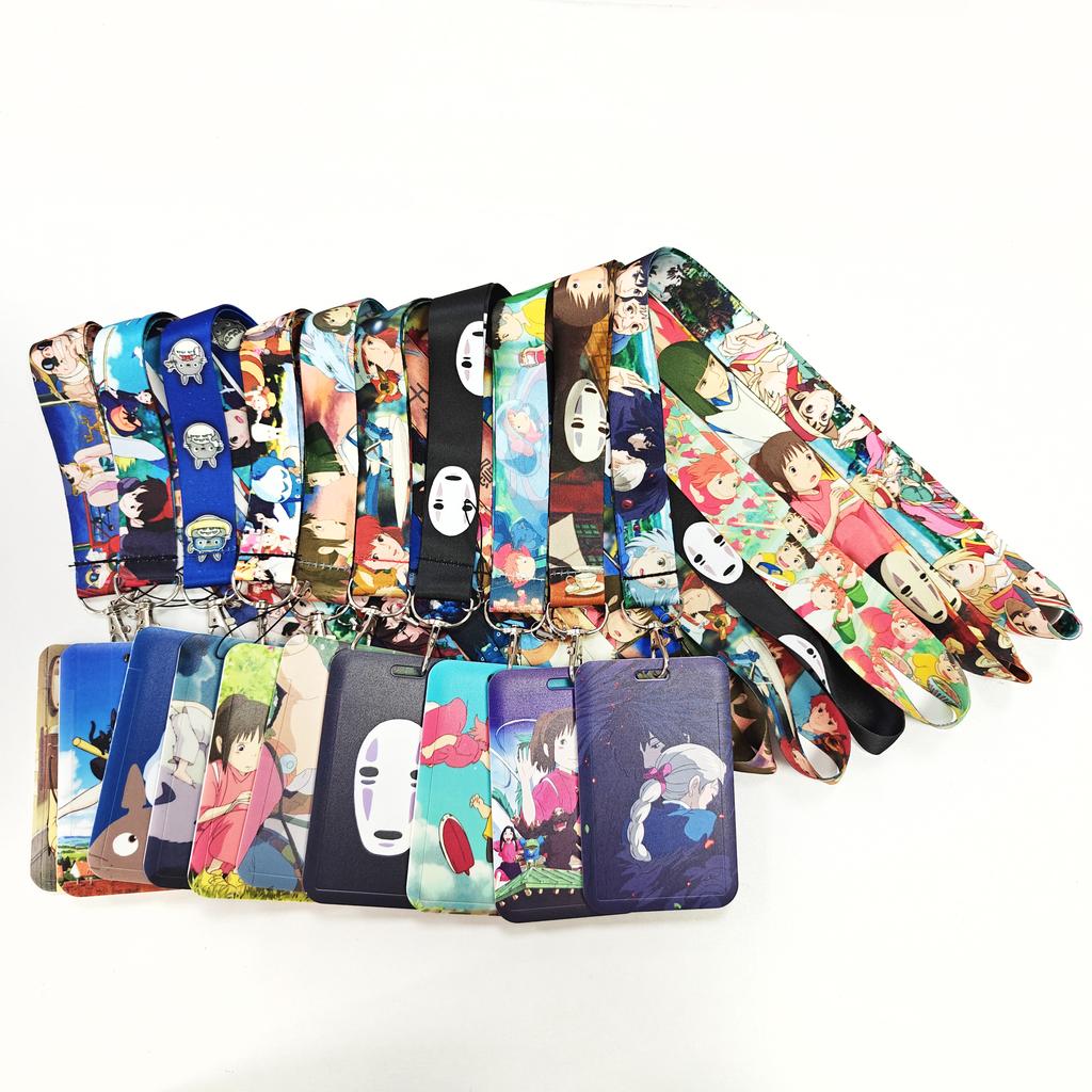 Anime Lanyards Keychain Animated Mobile Phone ID Card pass Hang Rope DIY Jewelry Accessories