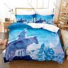 Wolf Majestic Howling Wild Forest Beast Vintage Wildlife Animal Art Bedding Set Duvet Cover + 2 Pillowcases Animal Fan Bedroom