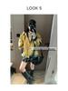 Moqie Retro Wool Plaid A-line Slimming Skirt MQ1000