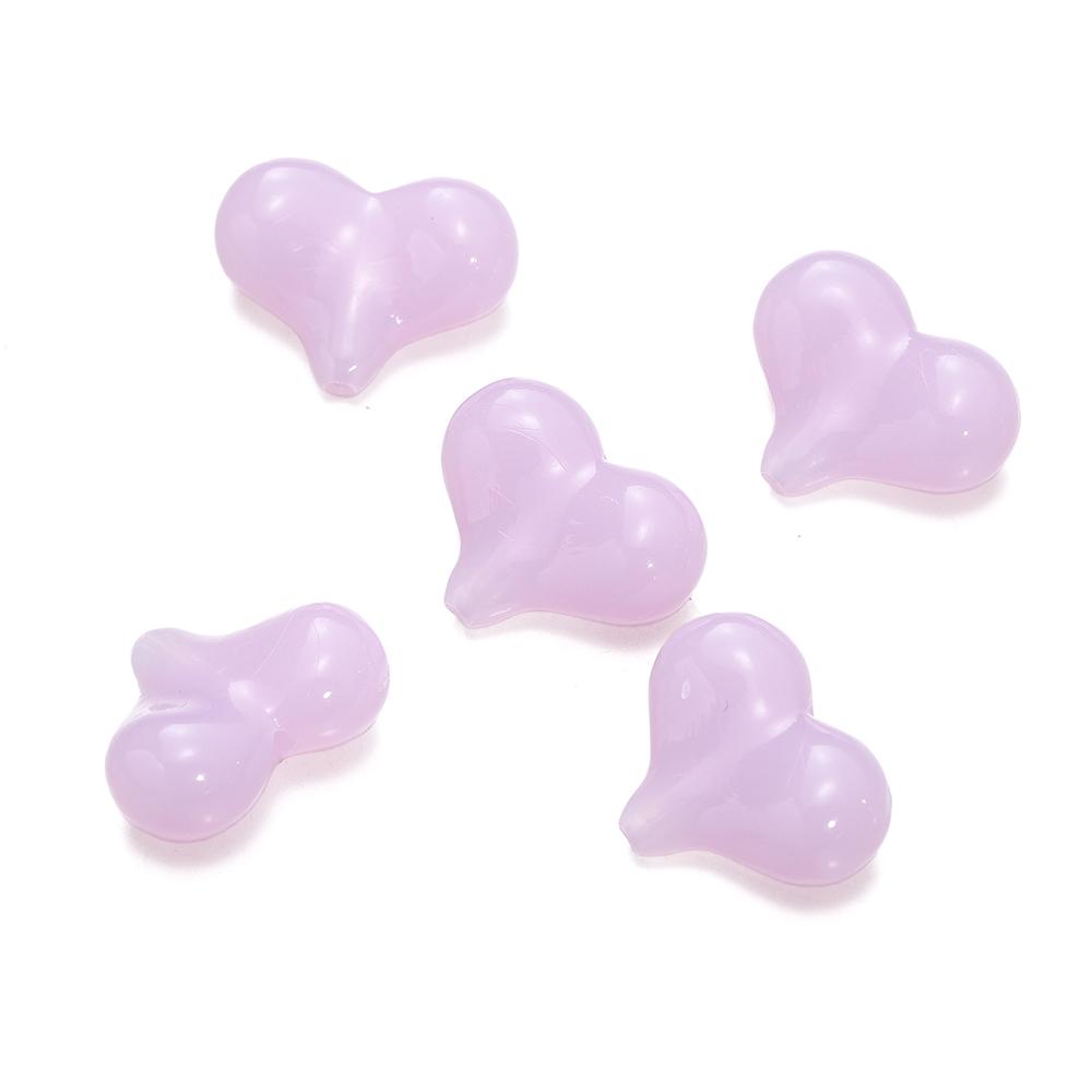10pcs/lot Acrylic Jelly Colored Heart Shape Beads Bracelet Loose Beads For DIY Jewelry Making Necklace Craft Accessories