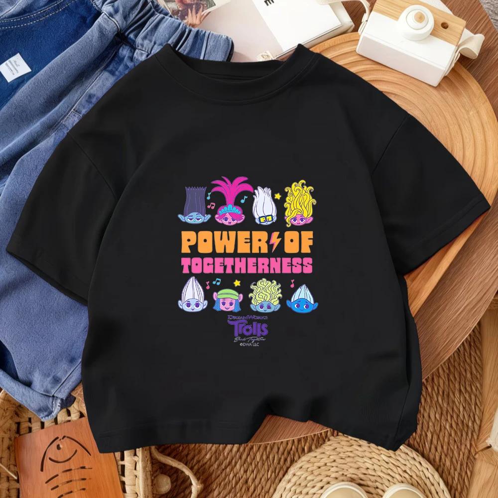 Fashion Children T Shirt Trolls Cute Kawaii Design Boys Girls Summer Street Style Crew Neck