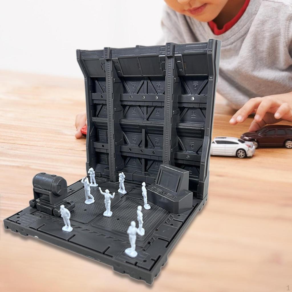 Action Figure Display Base for Garage Diorama Model Storage 15x15x17cm