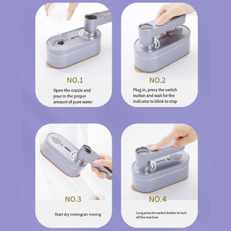 Handy Ironing Machine Portable Garment Steamer with Digital Display Handheld Iron for Quick Fabric Steam RefreshsClothes