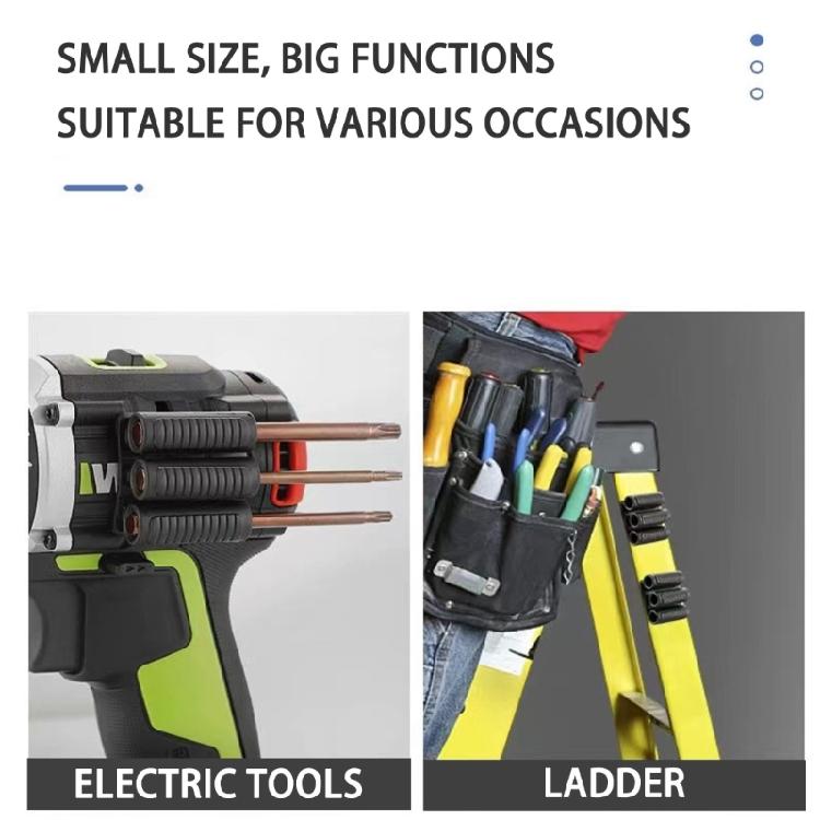 Add On Plastic Bit Holder Mount Attachment For Effortlessly Tool Organization And Worksites Storage Solution