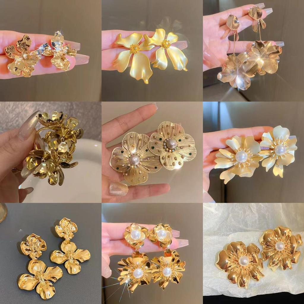 Exquisite and Shiny Earrings, Fashionable and Exaggerated, Atmospheric Earrings, Banquet Light Luxury and High-end Earrings