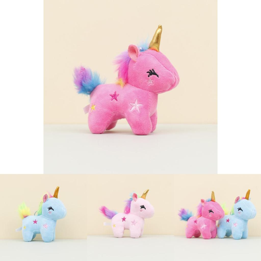 Colorful Unicorn Plush Keychain Soft Toy Cute Wedding And Bag Accessory