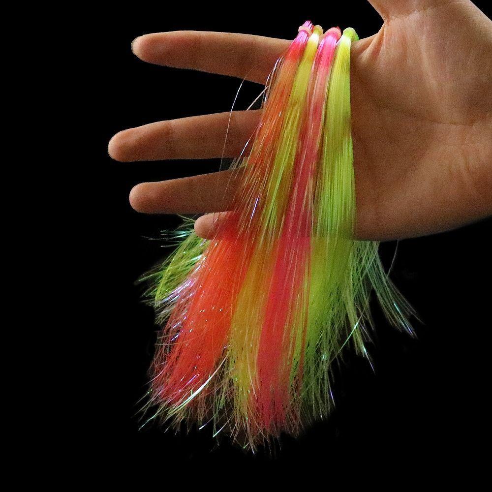 400-500 Strands Fly Fishing Tying 35cm Holographic Tinsel Crystal Flash String Jig Hook Lure