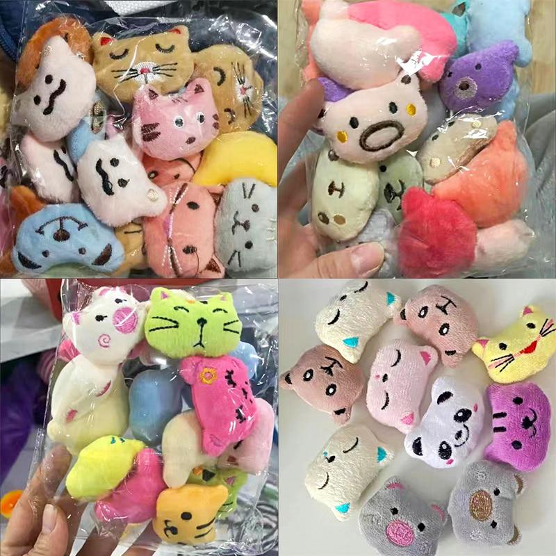 10 Sztuk Cute Animal Pluszowe Lalki 5-6 Cm Kawaii Królik Niedźwiedź Panda Nadziewane Zabawki