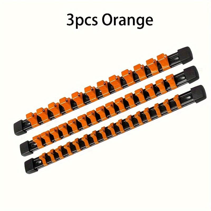 

Комплект из 3 направляющих для органайзера оранжевых головок 3/8 1/4 1/2 , направляющая для держателя головки, держатель оранжевой головки, выдвижная монтируемая полка для инструментов оранжевый