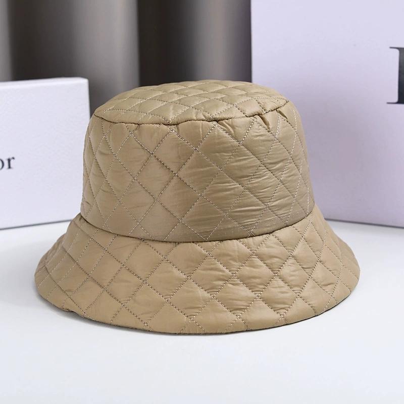 Autumn and Winter Waffle Solid Color Versatile Fisherman Hat Korean Style Outdoor Warm and Cold-Proof Fashionable Bucket Hat