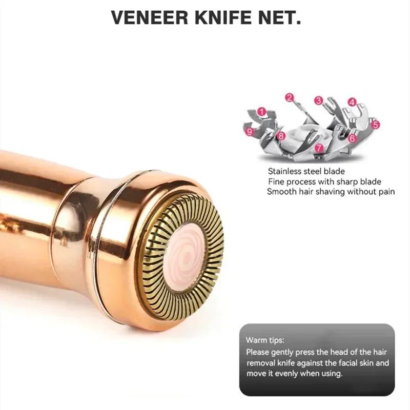 4 in 1 Electric Eyebrow Trimmer Mini Epilator Lipstick Facial Mini Hair Removal Portable Face Armpit Women Bikini Painless Razor