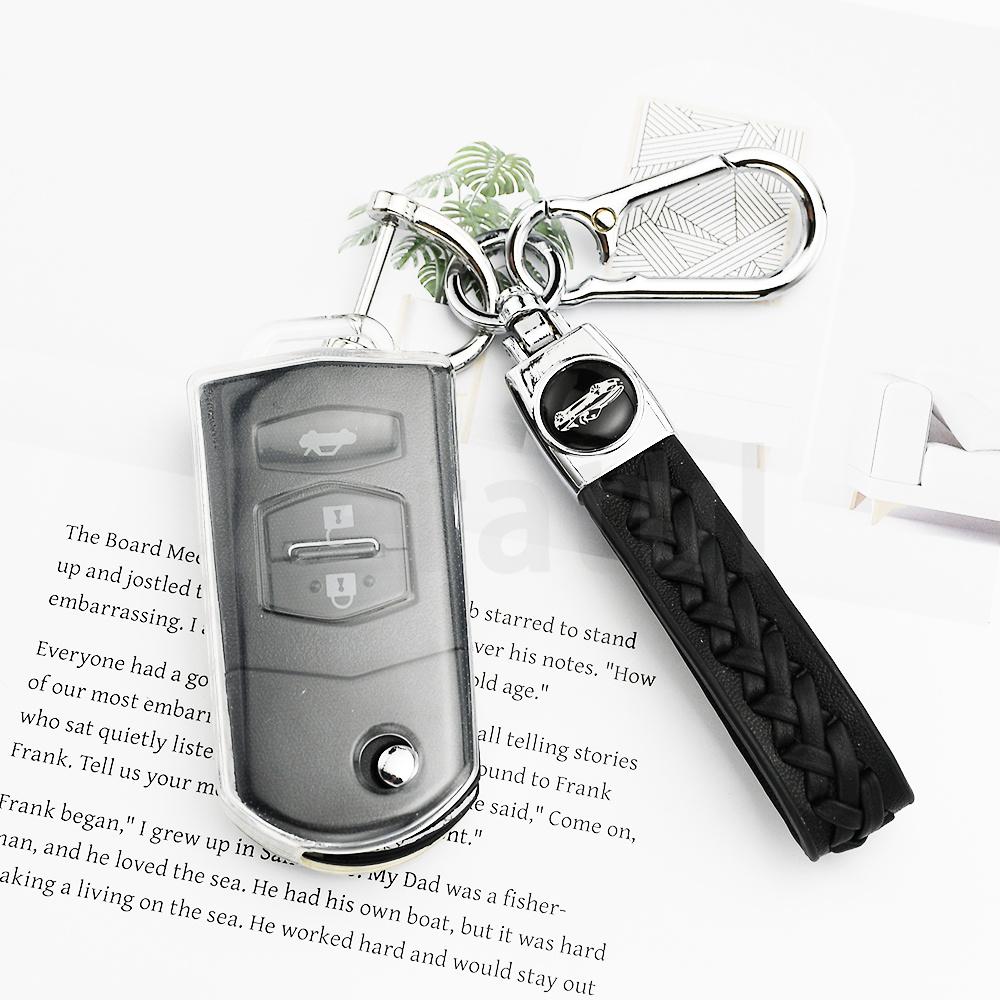 Transparent Tpu For Mazda Cx5 Cx-5 Cx9 Cx-9 Mx5 Mx-5 M6 Rx8 2 3 5 6 8 Cx7 Cx-7 Rx-8 Auto Keyless Car Key Case Cover Holder