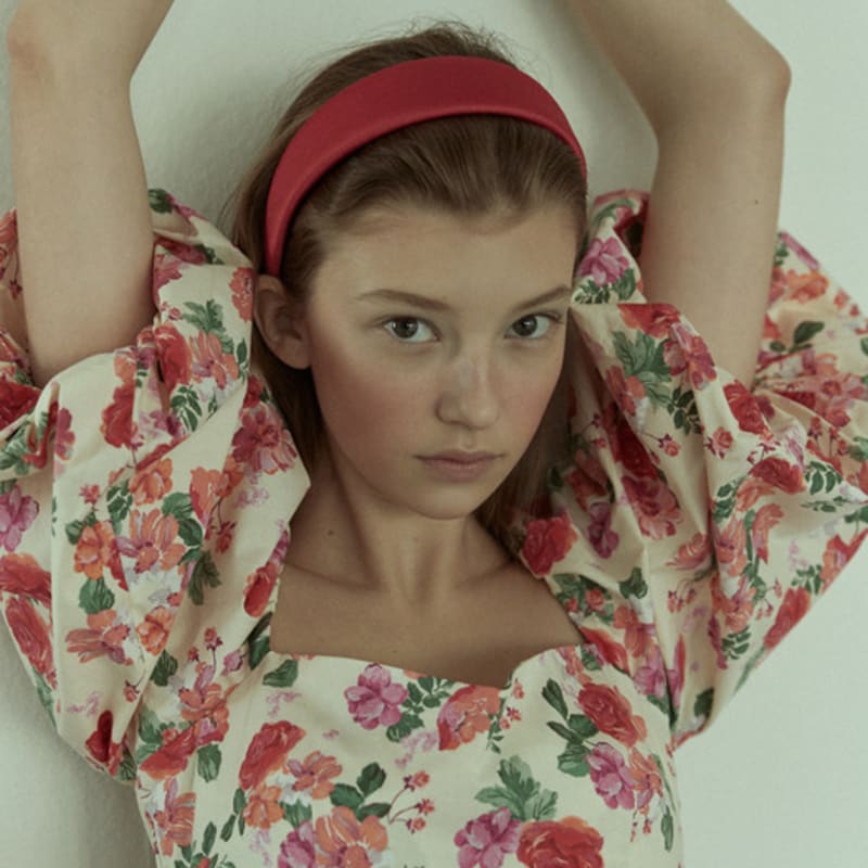 

Элизабет Моментс Малиново-красный атласный ободок Slim 1.5cm without Pearl