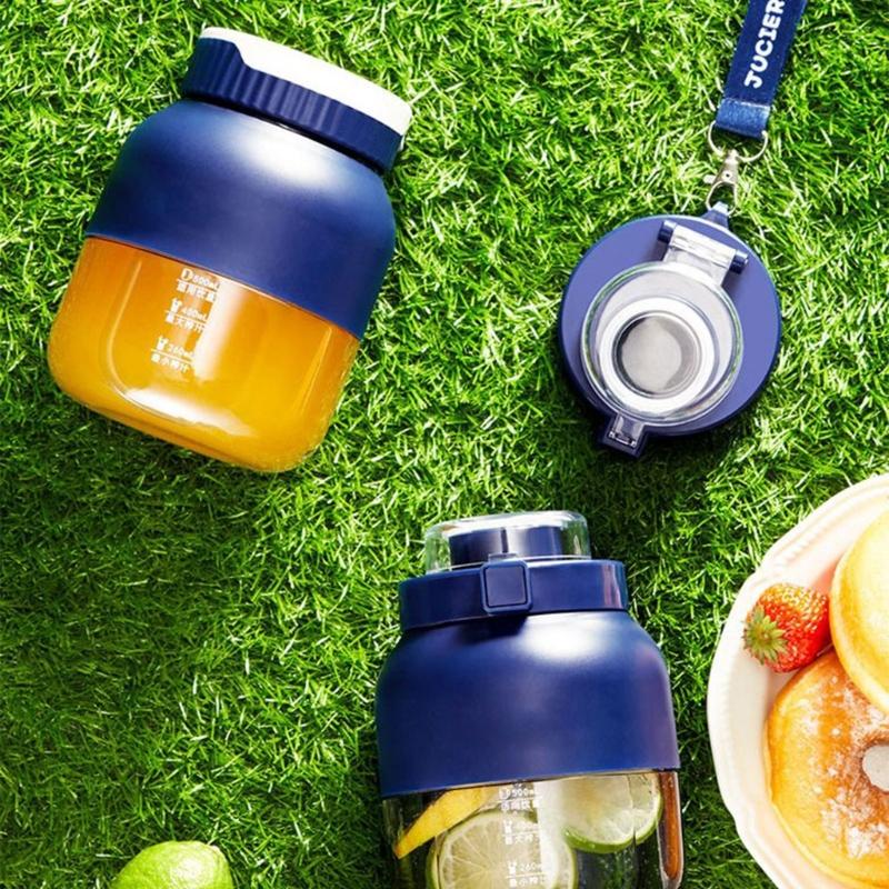 Portable Blenders for Shakes and Smoothies 500ml Travel Cup with 2 Lid USB Rechargeable Portable Juicer for Home Travel