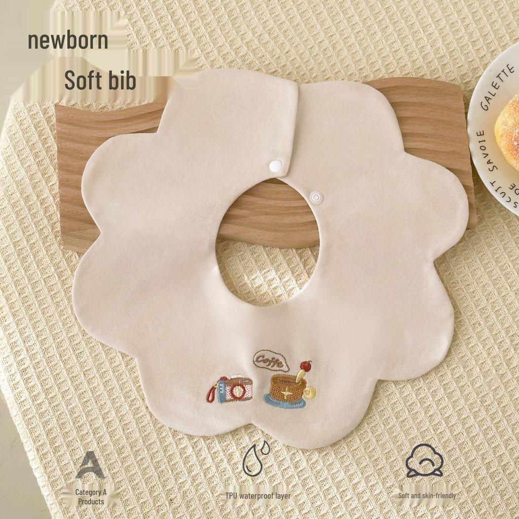 Korean Style Pure Cotton 360° Rotating Bib - Unisex Baby Anti-Spit & Saliva Towel