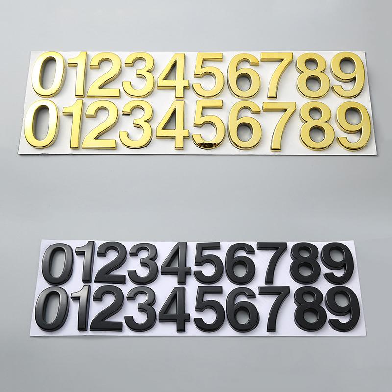 3,9-дюймова АБС дверна табличка з гальванічним покриттям, цифровий номерний знак, готель, вулиця, цифровий номер будинку, золото, срібло, чорний, бронза