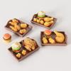 Mini Dollhouse Fried Chicken Tray Ornament - DIY Hamburger Scene with Chicken Leg Accessories