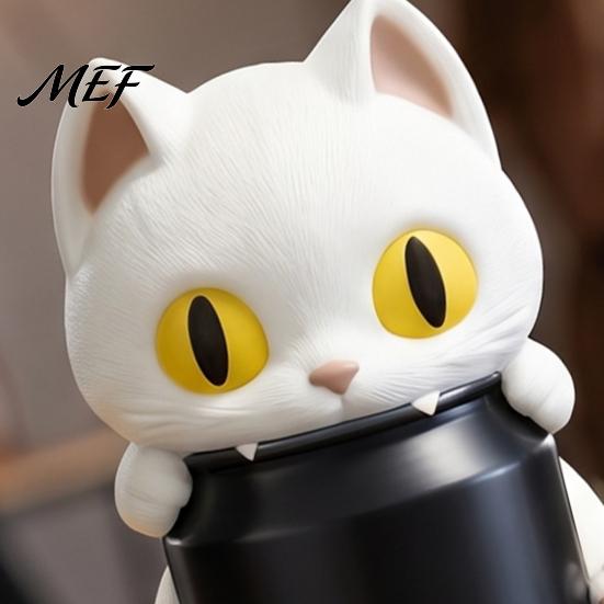 Funny Desktop Ornament 3D Printed Bat Can Holder, Cartoon Vampire Cat Stand Soda Holder for Standard Cans, Halloween Decor, Novelty Party Gift Drink