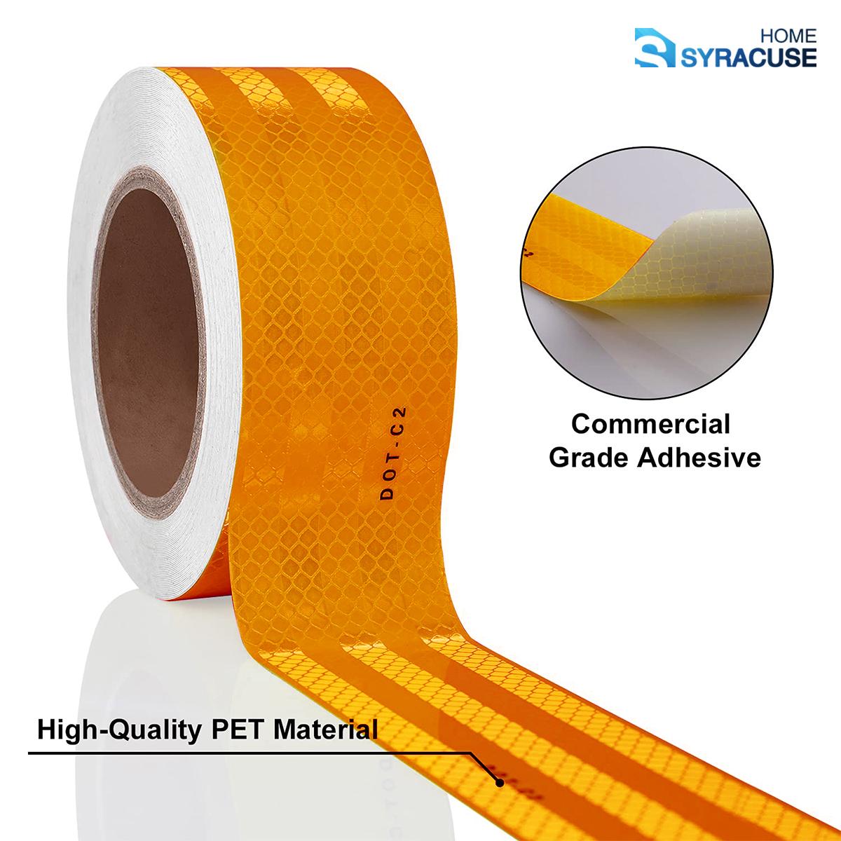 

High visibility golden yellow reflective seat belt DOT-C2 waterproof adhesive eye-catching strip, PET material 50mm&3M золотой
