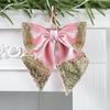 Satin Sequin Bowknot Hanging Decoration Sequin Glitter Bowknot Pendant  Home Decoration