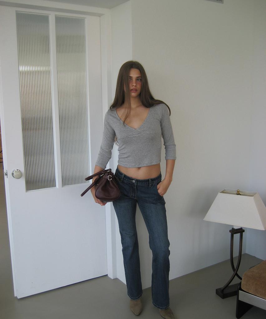ASURA 3/4 Sleeves Wrap T (Melange Gray)