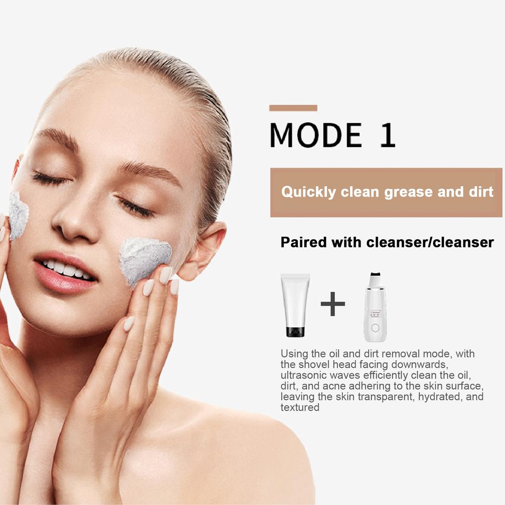Ultrasonic Skin Scrubber Facial Massager Čistič pórů Odstraňovač akné z černých teček Čištění obličeje