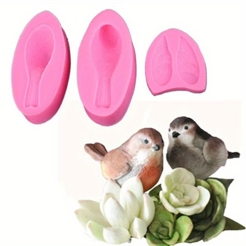 Bird Shape Silicone Mold Kitchen DIY Cake Baking Decoration Biscuit Candy Chocolate Mold 3D Plaster Clay Plasticine Tool