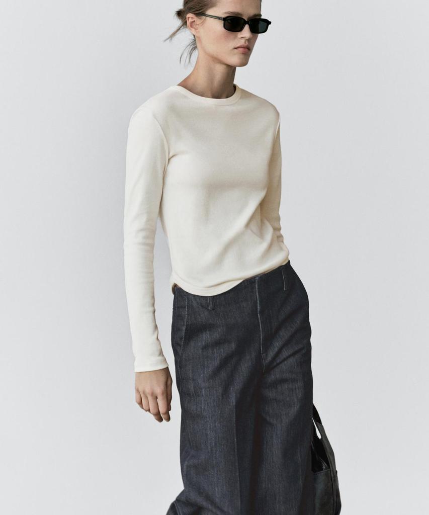 Masimodutti Mid-Rise Wide-Leg Jeans