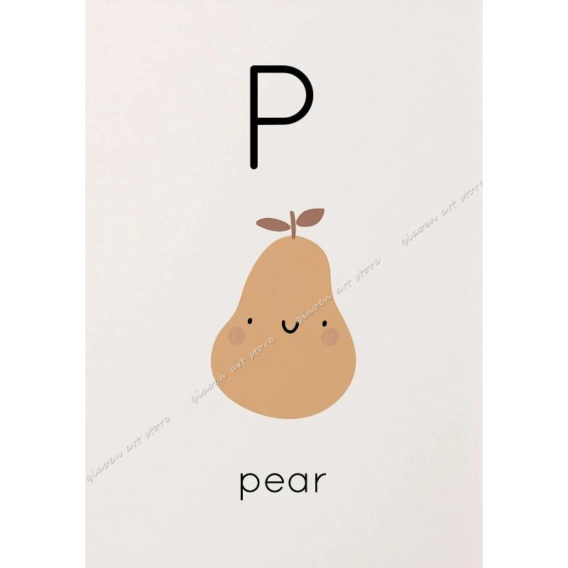 Boho Cartoon ABC Alphabet Animal Posters  Prints  Canvas Wall Art for Nursery Kids Room Home Decor  Educational Decor