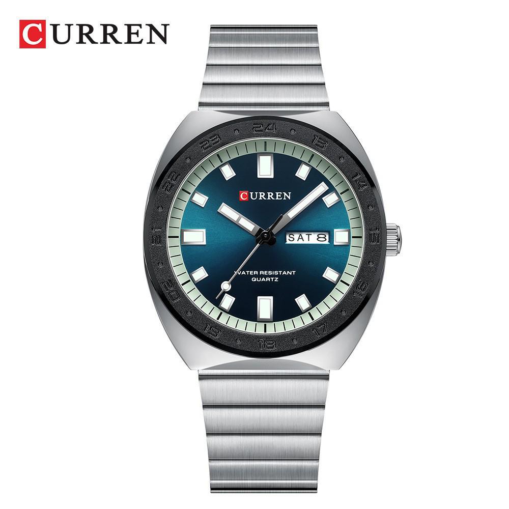 Curren 8473 Men s Sports Watch with Calendar  Steel Band