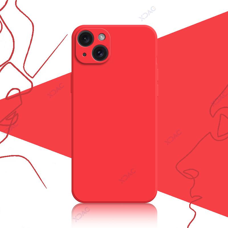 Luxury Soft Case Cover for iPhone 14 15 Pro Max Plus 5G 360 Edge Protective Liquid Silicone Mobile Phone Shield Housing