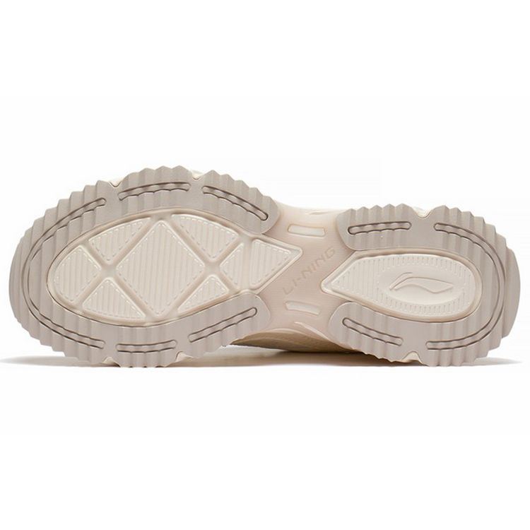 Li Ning Trendy Casual Lightweight Low-Top Running Shoes Women sneakers White Gray ARLS022-4