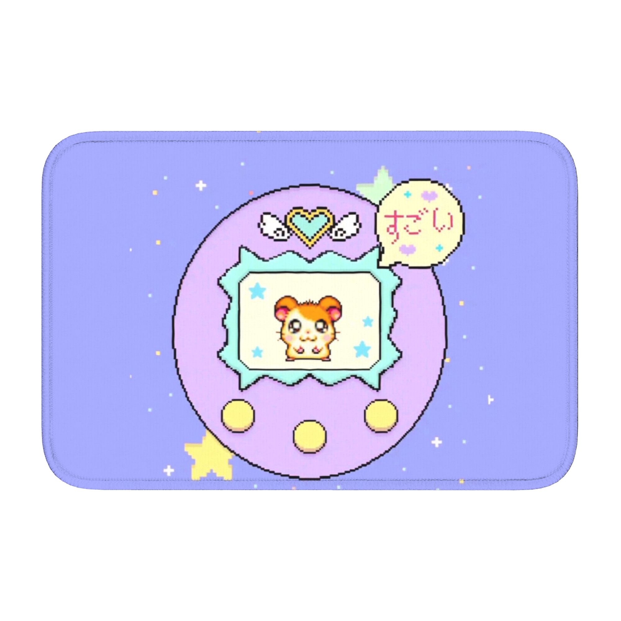 

Tamagotchies Cartoon Front Door Mat Anti-Slip Indoor Welcome Quick Dry Doormat Floor Bathroom Entrance Rug Carpet Footpad 60cm x 90cm