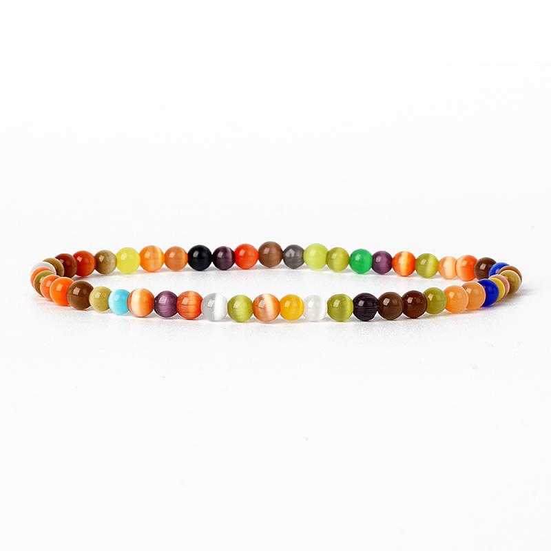 Natural Stone Bracelets Men 4mm 6mm Beads Elastic Bracelet Charm Chakra Healing Reiki Yoga Bracelets For Women Beads Jewelry New