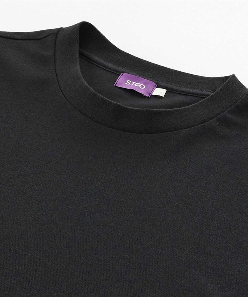 STCO Solid Short Sleeve Sweatshirt_Black (Oversized)_Stsvb56Osb