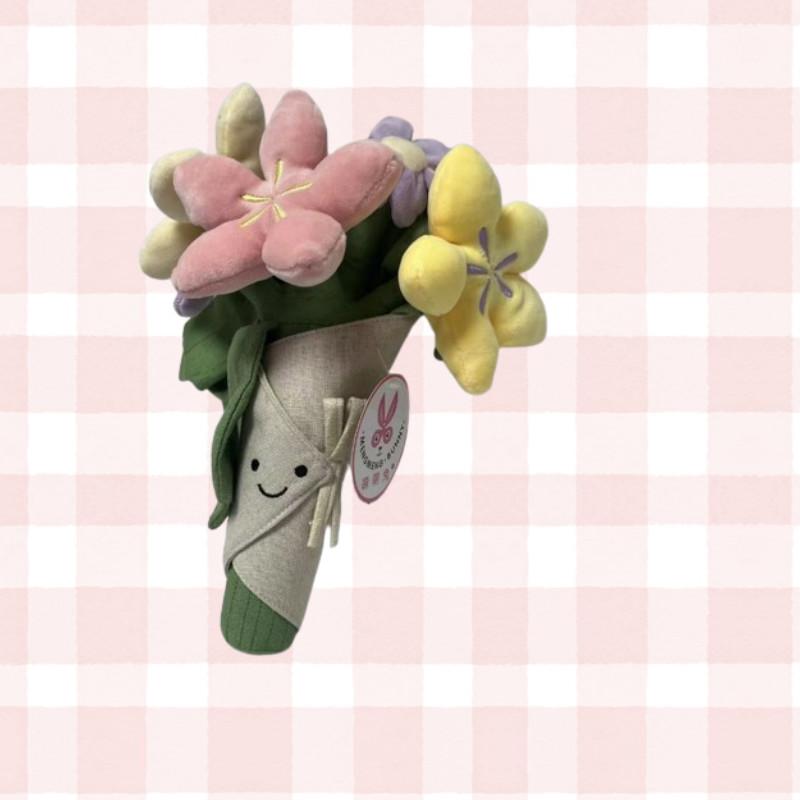 Niedliche Tulpen-Topfpflanze Plüschtier Figur Bouquet Abschlussgeschenk Puppe 40cm