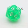 20-Sided Transparent Dice Charm Set: Solid Color, Multifunctional Accessories for Keychains, Earrings, and DIY Projects