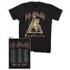 Def Leppard 1987 Hysteria Tour USA Date e Luoghi Maglietta Uomo Merchandising Band