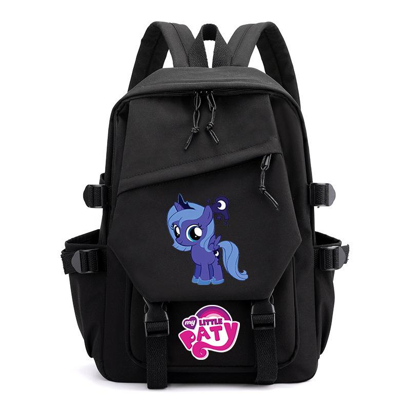 Pony Poly Rainbow Pony Printed Student School Bag Large Capacity Primary And Secondary School Student School Bag Children'S Backpack