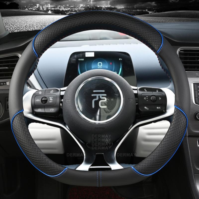 for BYD Dolphin Atto3 Atto 3 EV Yuan Plus   Microfiber Leather Sport D Shape Car Steering Wheel Cover Auto Accessories