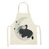 Animal Elephant Monkey Kitchen Aprons Linen Aprons Home Cooking Baking Accessories Aprons Kitchen Accessories Delantal Cocina